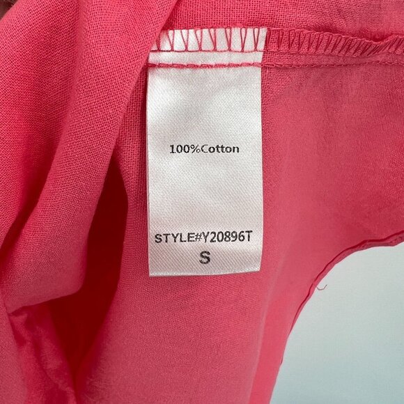 Pomander Place Tuckernuck Pink Hannah Dress sz Small Smocked Midi Puff Sleeve - Picture 7 of 9